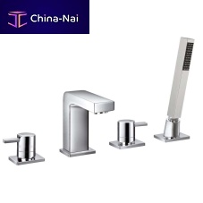 Double-handle shower mixer tap 97060 - BIMINIfor bathtubdeck mountedchrome-plated brass