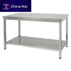 Stainless steel kitchen worktop CENTRAL TABLE commercialkitchensquare edge