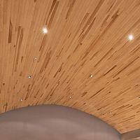 Solid wood suspended ceiling LINEAR EXCLUSIVE-LINEstripfloatingfor office