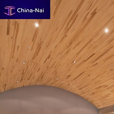 Solid wood suspended ceiling LINEAR EXCLUSIVE-LINEstripfloatingfor office