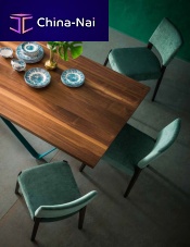 Contemporary dining table WAVEwalnutsteelrectangular