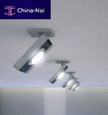 Ceiling-mounted spotlight BASE MOVELEDsquaremetal