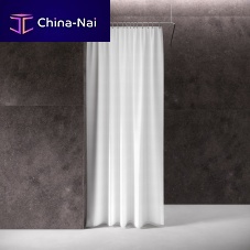 White shower curtain DV-LOLA200-070graycustomizable colorbeige