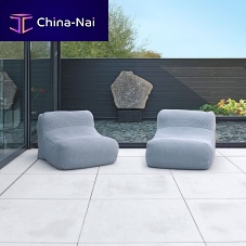 Contemporary fireside chair LENOwater-resistant fabricgraygarden