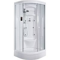 Corner hydromassage cabin SOLO STEAMsteamglass