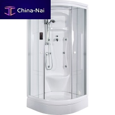 Corner hydromassage cabin SOLO STEAMsteamglass