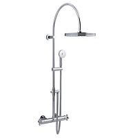 Wall-mounted shower set VIR STIL - P21490-CRcontemporarythermostaticwith fixed-column shower head