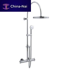Wall-mounted shower set VIR STIL - P21490-CRcontemporarythermostaticwith fixed-column shower head