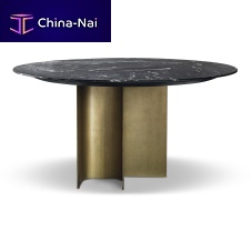 Contemporary table MIRAGEmetalwoodenmarble