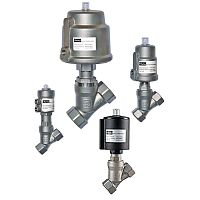 Angle seat valve pistonpneumatically-operatedshut-off