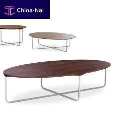 Contemporary coffee table FLINTwoodenrectangularround
