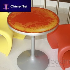 Contemporary table LIQUID LAVApolycarbonatepolycarbonate basesquare