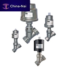 Angle seat valve pistonpneumatically-operatedshut-off