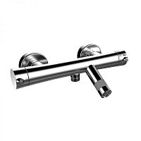 Double-handle shower mixer tap 47230470wall-mountedthermostaticchromed metal