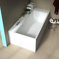 Corner bathtub NEUTRA ANGOLOfree-standingSolid Surfacewhite