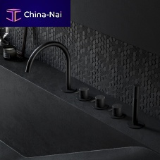 Double-handle bathtub mixer tap CB072deck mountedbrassbathroom