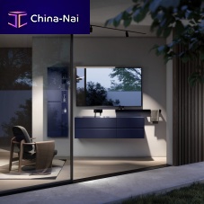 Contemporary bathroom cabinet NYmatte lacquered woodlacquered woodHPL
