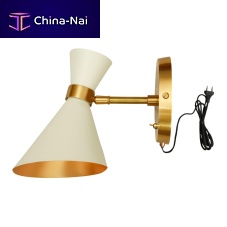 Contemporary wall light PEGGYindoorbrassconical