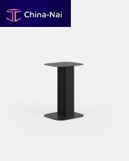 Contemporary side table KUMO TAV Wpainted metalmetal basesquare