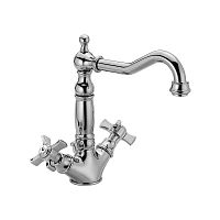 Double-handle washbasin mixer tap 23864countertopchrome-plated brassbathroom