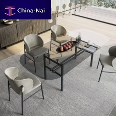 Contemporary dining table SUPERNOVAlacquered glassmetal baseoval