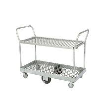 Loading trolley galvanised steel2 levelsplatform