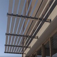Aluminum solar shading FLY LINEfor facadehorizontalmotorized