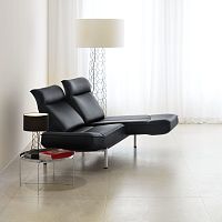 Contemporary sofa DS-450 Twistleatherbluegray