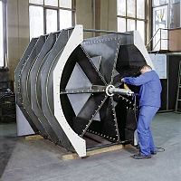 Multi-purpose rotary valve for dust collectorsround-flange