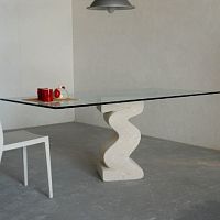 Original design dining table Flexcrystalstone baserectangular