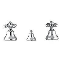Double-handle bidet mixer tap 01 CR 0638countertopchromed metalSwarovski® crystal