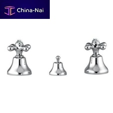 Double-handle bidet mixer tap 01 CR 0638countertopchromed metalSwarovski® crystal