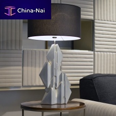 Table lamp ceramicleathercontemporary