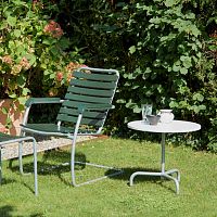 Contemporary side table sheet steelgalvanised steel baseround