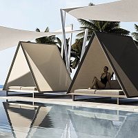 Canopy outdoor bed VINEYARDdoublecontemporaryreclining