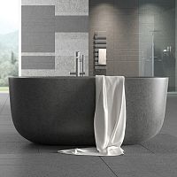 Oval bathtub free-standinglavablack