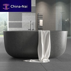 Oval bathtub free-standinglavablack