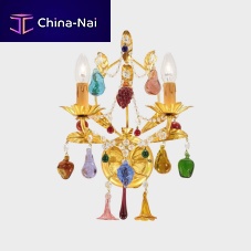 Traditional wall light MANDRAGOLAindoorwrought ironblown glass