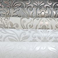 Interior wall-covering CITY GLAMfabricembossedmetallic look