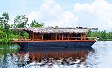 Catamaran houseboat 76FTinboardtwin-enginefiberglass
