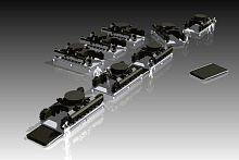 Electric self-propelled trailer 5-axlefor heavy loadslifting