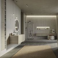 Wall-hung washbasin cabinet TESTADURA DOGATOwoodcontemporarywithout door