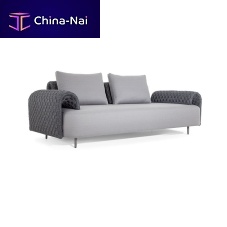 Contemporary sofa jerifabricgrayaluminum base