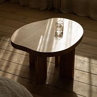 Contemporary side table Pondoakoiled woodoak base