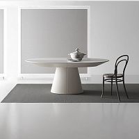 Contemporary table ADAGIOwoodenwooden baseoval