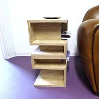 Traditional side table S-DESKwoodenwooden baserectangular