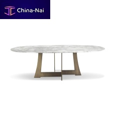 Contemporary dining table MOOREwood veneerglassmarble