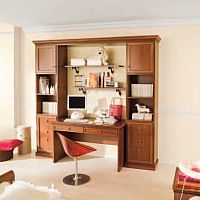 Contemporary desk OPERA RAGAZZI-01woodenwith shelfpanel end