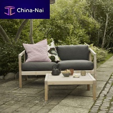 Contemporary coffee table SKAGERAK - VIRKELYSTteakteak basesquare