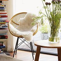 Contemporary armchair YARArattansteelgarden